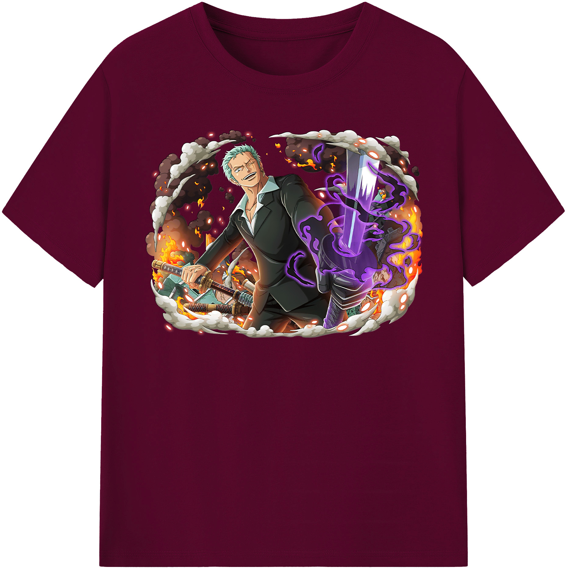 ワンピース ロロノア・ゾロ ONE PIECE Roronoa Zoro レディースカジュアルプリントTシャツ（綿100％）
